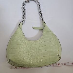 Forever 21 Croc Leather Shoulder Bag